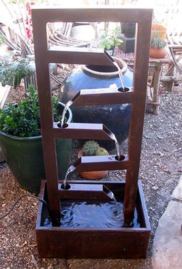 Custom Square Water Fountain for Your Garden or Flower Bed